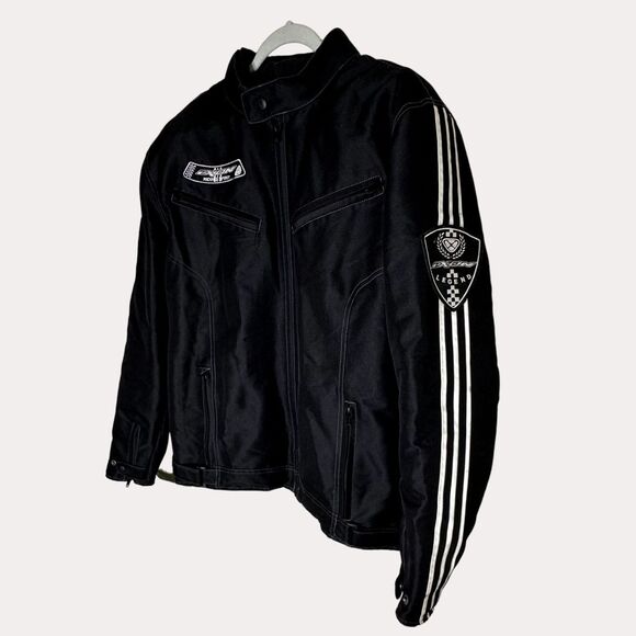 Legend Tungsten Riding Spirit Mens Motorcycle Jacket Black US 38 M bv - Picture 2 of 9